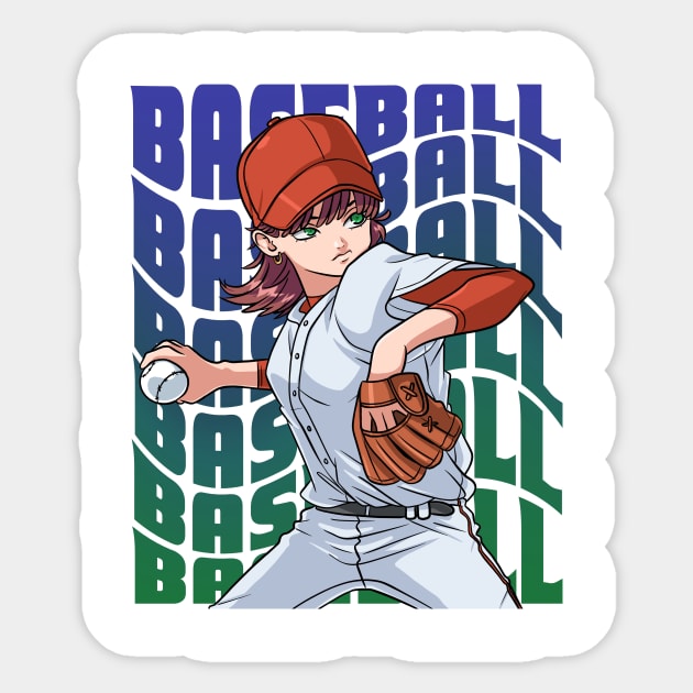 Baseball Player Boys Girls Youth Female Outfielder Sports Sticker by Noseking